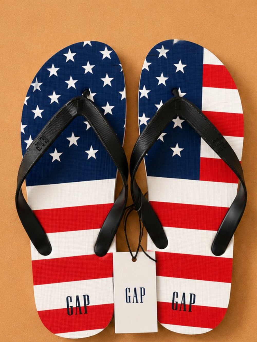 GAP USA Flag Flip Flops NWT | Patriotic Red White Blue Sandals | Size 6/7